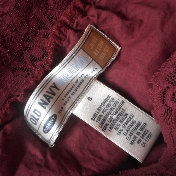 Old Navy Dark Red Lace Short Swing Skirt S - Picture 5 of 5